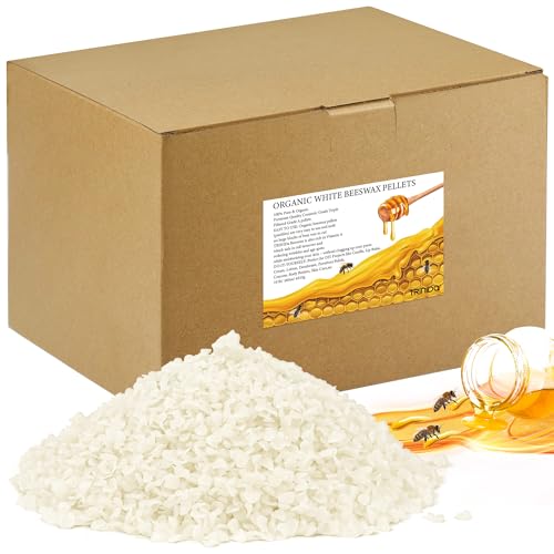TRINIDa White Beeswax Pellets 10LB, Organic White Beeswax, Beeswax for Candle Making, Body, Skin Care DIY, Lip Balm and Soap Making Supplies - color: white 10lb