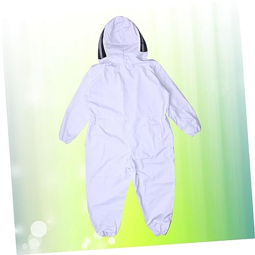 Professional Beekeeping Suit Full Body Anti- Space Suit Veil White XXL