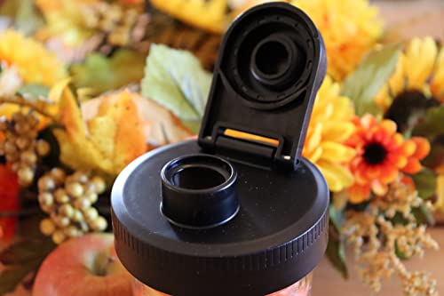 Brewing America Fermentation Kit Lids for Wide Mouth Mason Jars (Jars Not Included) Black Fermenting Cover with Airlock - color: Black