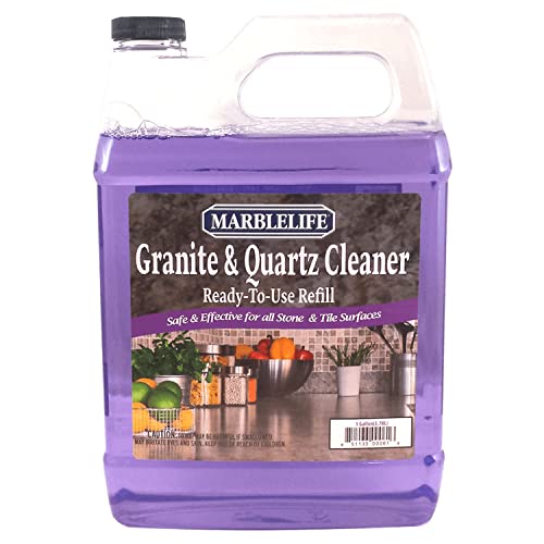 Marblelife Granite & Quartz Cleaner, Safe & Powerful Granite Countertop Cleaner, Oil & Wax Free Quartz Countertop, Effective Stone Care & Cleaning, Ready-To-Use Refill Gallon - size: 128 Fl Oz (Pack of 1)