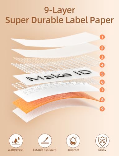 MakeID S1/S1 PRO Label Tape Blue, Thermal Paper Self-Adhesive Laminated Label Tape Replacement, 15 x 50 mm (0.59 x 1.97 Inch) 140 Tapes/Roll - color: Blue, size: 15mm*50mm