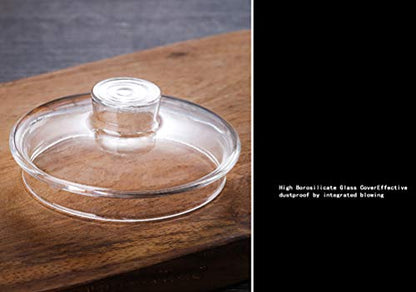 Glass Measuring Cup with Lid, Graduated Beaker Mug with Handle, Borosilicate Glass V-Shaped Spout Microwave Safe Scales Milk Cup for Cooking Baking (1cup/8oz/250ml) - size: 8 fl oz