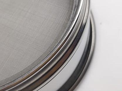 LABALPHA 80 Mesh Lab Sieves, Test Sieve #80 Mesh, 4'' Diameter, 304 Stainless Steel Wire Cloth (0.2mm) - size: 80 mesh (0.2mm)