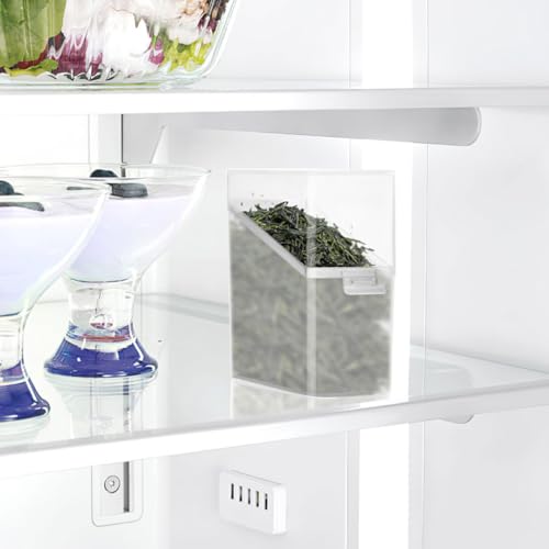Veemoon 2pcs Cheese Keeper Boxes with Lids, Fridge Storage Containers for Sliced Cheese and Tea Bags, Reusable Food Storage for Kitchen Organization