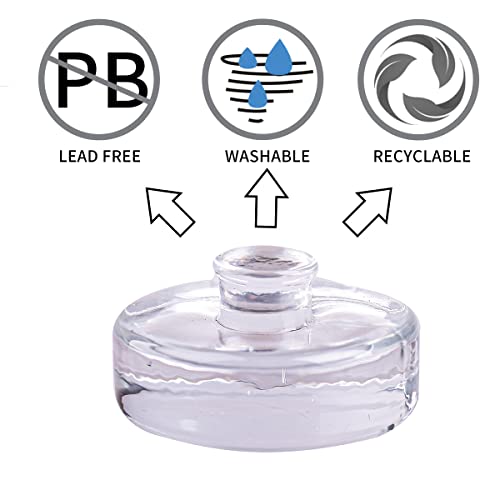 Eleganttime 9 Pack Glass Fermentation Weights with Easy Grip Handle, Heavy Fermenting Lids Canning Weight Kit for Wide Mouth Pickling Mason Jars - color: Glass Weight-9pcs