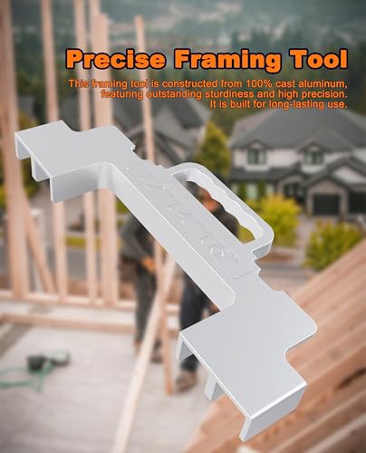 3-in-1 Framing Tools, 12“, 14”, 16" On-Center Layout Framing Spacing Tool, Cast Aluminum Layout Jig for Walls, Roofs, Floors, Ladders, and Decks.