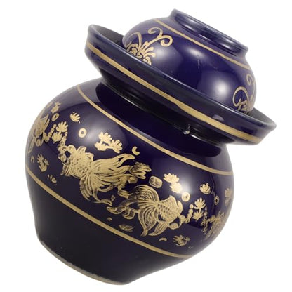 Abaodam Ceramic Pickling Jar with Lid 4lb Thickened Chinese Fermenting Crock Kitchen Vegetable Storage Jar for Kimchi Sauerkraut and Pickles Household Use