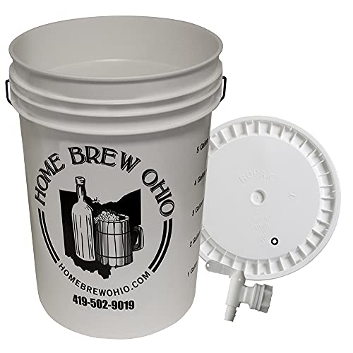 Home Brew Ohio 6.5 Gallon Bottling Bucket with Vintage Shop Spigot and Grommeted Lid