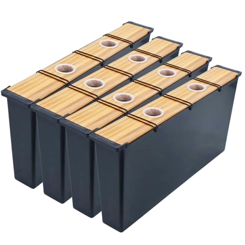 4-Pack of 6.5L Bee Feeders for Hives，Bee Hive Feeder for Beekeeping，Bee Feeders for Inside Hives， Beehive Frame for Feeding Deep Frame Beehives，Beekeeping Bee Feeding Tools，Beekeeping Supplies - color: WOOD, size: 4 Pack 6.5L