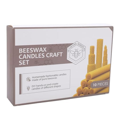 LUCKDANO Premium Beeswax Candle Sheets 20Pcs Soft Cuttable DIY Candle Making Foundation for Beekeeping and Crafting Natural Beeswax Material