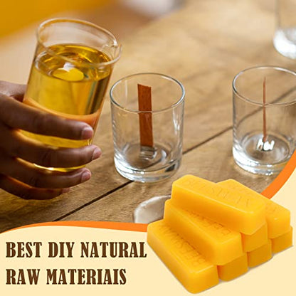 TRINIDa 24 oz Yellow Beeswax Bars, Natural Organic Beeswax Block 24 PCS, Bees Wax Candle Making, Beeswax for Candle Making, Bees Wax Making for Skincare, Lip Balms, Lotions, DIY Cosmetic Grade Gift - color: Bar 24pcs