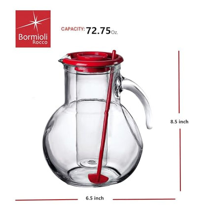 Bormioli Rocco Kufra Carafe 2,0 - color: Red, size: 67.6 Ounces