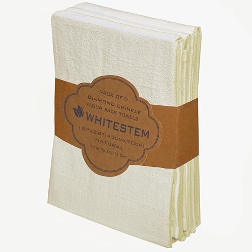 Flour Sack Towels 18” x 28” – Pack of 3 Cotton Kitchen Towels, Dish Towels and Tea Towels for Embroidery, Thick Absorbent for Baking & Bread Proofing - Natural - color: Organic Natural, size: 18"x28" - 3 Pack