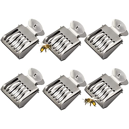 Beekeeping Bee Queen Cage Catcher Clips, Stainless Steel Beekeeper Catching Tool,Beekeeping Equipment (6 Pack)