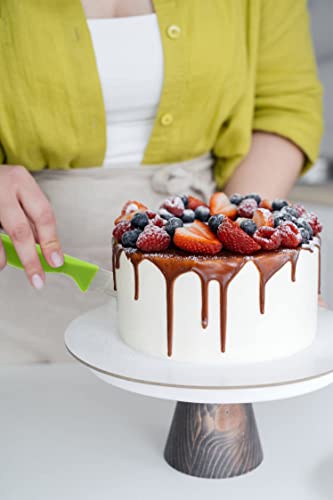 10Inch/12Inch Stainless Steel Cake Knife Plastic Handle Baking Pastry Spatulas Serrated Bread Knife Kitchen Baking Tool (12 inch)