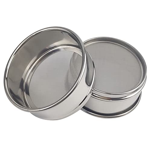 LABALPHA 180 Mesh Lab Sieves, Test Sieve #180 Mesh, 4'' Diameter, 304 Stainless Steel Wire Cloth (0.088mm) - size: 180 mesh (0.088mm)