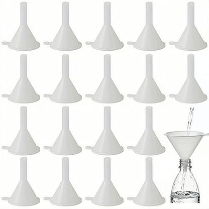 200PCS Mini Clear Plastic Funnel Little Small Funnel, Sand Art, Perfume, Spice, Powder, Essential Oil, Recreational, Kitchen Food Grade Small