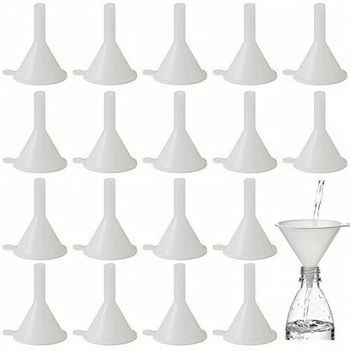 200PCS Mini Clear Plastic Funnel Little Small Funnel, Sand Art, Perfume, Spice, Powder, Essential Oil, Recreational, Kitchen Food Grade Small