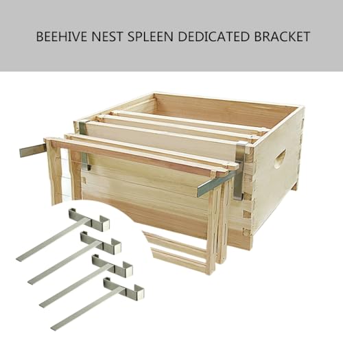 4Pcs Stainless Steel Bees Hives Frame Holders with Full Frame Support Capacity