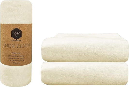 MF Cheesecloth 18 Sq Feet / 2 Yards (2 Yards) | Muslin Cloth | Grade 90, Ultra Fine | 100% Cotton | Natural & Unbleached | Best for Cooking, Baking, Filtering & Straining |