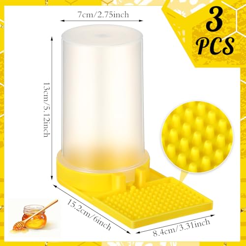 Willinglong 3 Pack Bee Water Feeder Beehive Beekeeping Honeybee Feeders Bee Watering Station Water Beehive Entrance Dispenser Drinking Honey Beekeeping Equipment for Outside Garden