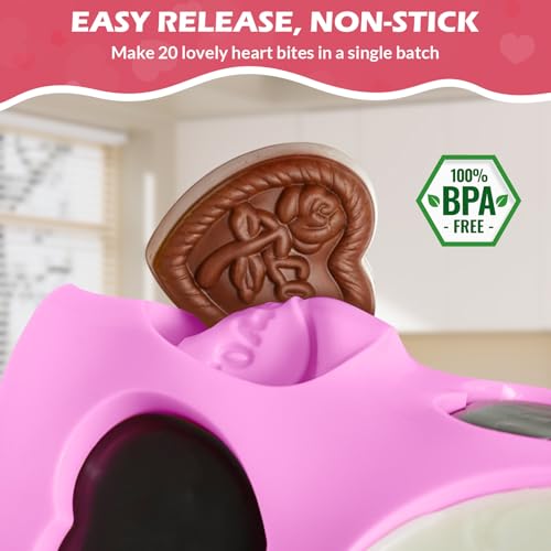 HKNMTT Heart Molds Silicone Valentine's Day Chocolate, Small 10 Love Conversation Shapes Truffle Gifts Bite Size 3D Rose Candy Mould Gummy Jello Gelatin Cute Wax Melt Ice Cube Handmade Soap DIY Making - style: 10 Shaped Heart - 2PCS