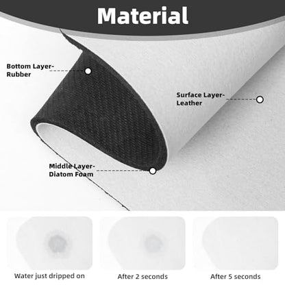 Kitchen Sink Faucet Mat Splash Guard, City Japanese Super Absorbent Drying Mat, Non-Slip Drain Pad for Bathroom Counter - color: City Japanese