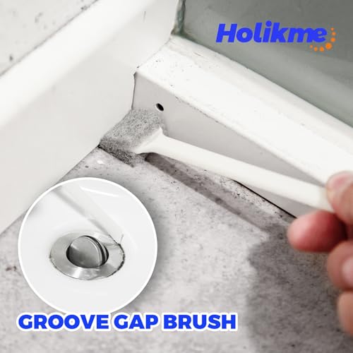 Holikme 6 Pack Dish Brush with Handle Kitchen Cleaning Brush Set for Pot, Pan, Kitchen Sink Abrasive Wheel Brushes (Green) - color: Green