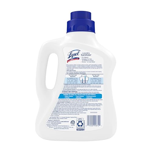 Lysol Laundry Sanitizer Additive, Bacteria-Causing Laundry Odor Eliminator, Detergent Additive, Crisp Linen, 90oz - size: 90 Fl Oz (Pack of 1)
