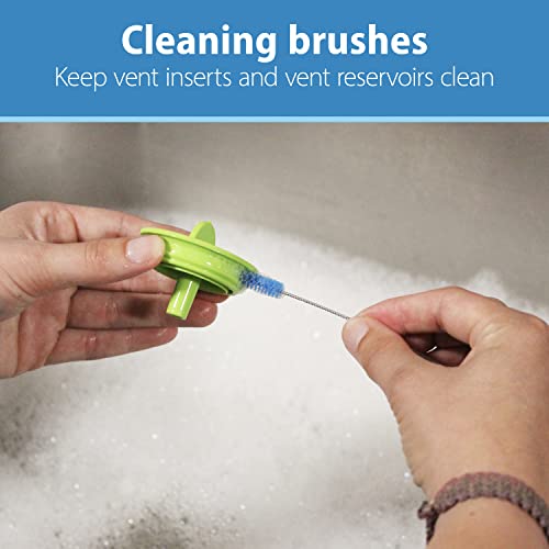 Dr. Brown’s Natural Flow Reusable Baby Bottle Vent System and Reservoir Cleaning Bristle Brush, BPA Free, Blue Brushes, 4-Pack - size: 4 Pack