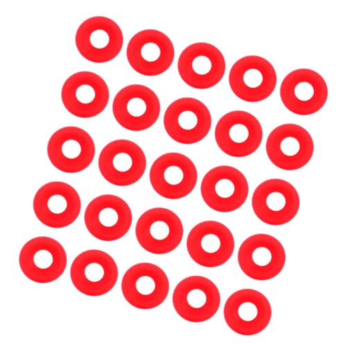 25 Pack Red Silicone Grolsch Gaskets for Swing Top Bottles, Home Brewing Replacement Seals for Beer Soda Fermentation