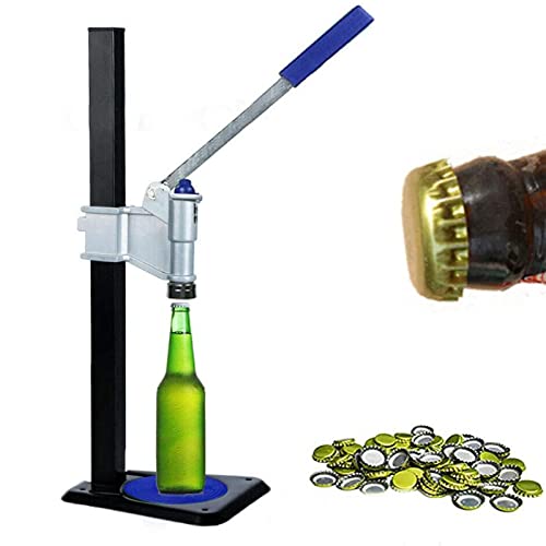 Professional Bench Beer Bottle Capper, Manual Bottle Machine Bottle Cap Sealer with Non-Slip Pad, Adjustable Height Bottle Cap Sealer for Homebrew Beer & Soft Drinks