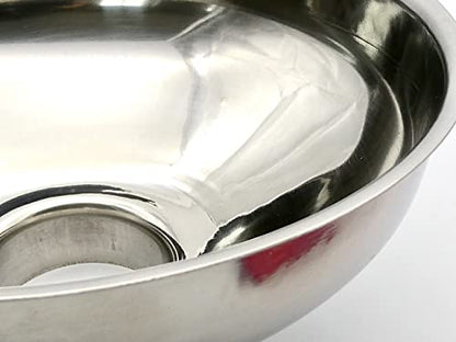 ICO Stainless Steel Canning Funnel and Sieve Set for Mason Jars & Whipped Cream Dispensers - Large Metal Kitchen Funnel with Strainer for Food Grade Infusions