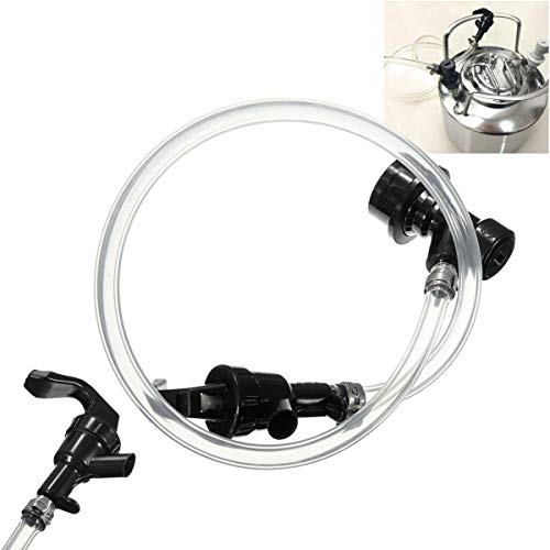 PERA 4 Pack Black Plastic Beer Dispensing Faucet Picnic Tap, Polished, 1/4" Barb Hose Connection, Up to 20 PSI Serving Pressure, 4 Pieces Homebrew Kit