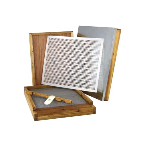 Hoover Hives 10 Frame Langstroth Beehive Parts Kit Dipped in 100% Beeswax Includes Telescoping Top Cover, Oval Bee Escape, Inner Cover, Screened Bottom Board, Entrance Reducer& Queen Excluder