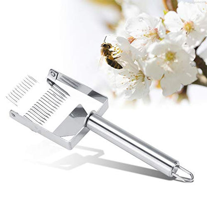 Heavy Duty Stainless Steel Beehive Uncapping Fork Scraper Shovel - Honey Fork for Easy Honey Cutting