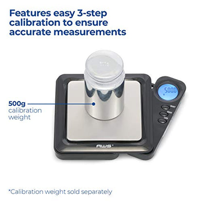 American Weigh Scales Blade Series Digital Pocket Gram Scale 1000g x 0.1g | Precision Mini Scale 0.1g Accuracy, Pocket Scale for Kitchen, Gold, Gems & Coin Scale, Smart Digital & Compact Scale - color: Black, size: 1000g x 0.1g