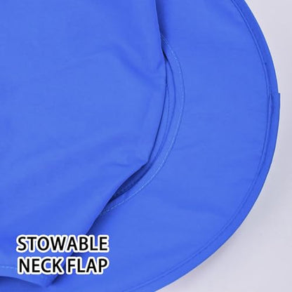 Sun Hats for Men Women Fishing Hat UPF 50+ Breathable Wide Brim Bucket Hats Summer UV Protection Safari Hat with Neck Flap - color: Royal Blue