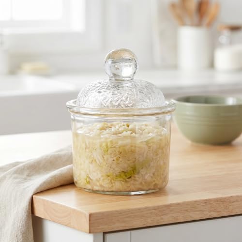 Operitacx Fermentation Glass Weights: Easy Grip Handle Fermenting Weights for Pickling - 229g - 2.87inch Wide Mouth Canning Fermenting Pickling Sourkrout Fermentation - size: 7.30X7.30X5.00CM