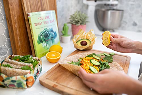 Trifecta Living Co. Versatile Beeswax Wraps,Set of 7-Fresh Food Keeper, Durable & Easily Cleaned, Sustainable Step Towards a Zero-Waste Kitchen, Unique Designs (Honeycomb, Lemon, Tropical Animals)