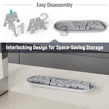 NiHome Silicone Water Bottle Drying Racks Set of 3 with Drip Tray,Cheese Style for Faster Drying,Bottle Dryer Racks Fit for Stanley YETI Cups Owala Sports Bottle Baby Bottle Thermoses Mugs - color: Gray