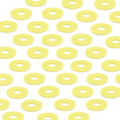 12Dopamine color Silicone Gaskets Washers Seals for Cap Swing Flip Top Bottle for Home Brew Beer Soda Bottle Sealing(flat,no cover) (Lemon Yellow) - color: Lemon Yellow