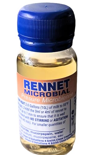 Liquid Rennet - Vegetarian Rennet for Cheese Making 50ml Microbial Coagulant