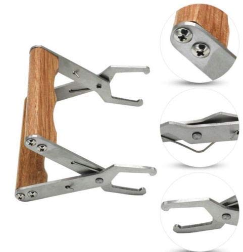 Frame Grip 2 Pcs Beekeeping Grip 5.1" X 5.1" Frame Lifter with Wooden Handle Beekeeping Equipment Bee Hive Frame Holder for for Beekeeper (Wooden Handle)