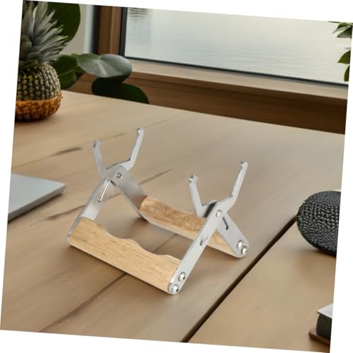 Kisangel 4pcs Beekeeping Frame Gripper Tool with Wooden Handle Stainless Steel Hive Frame Holder for Beekeepers Honey Harvesting and Hive Inspection