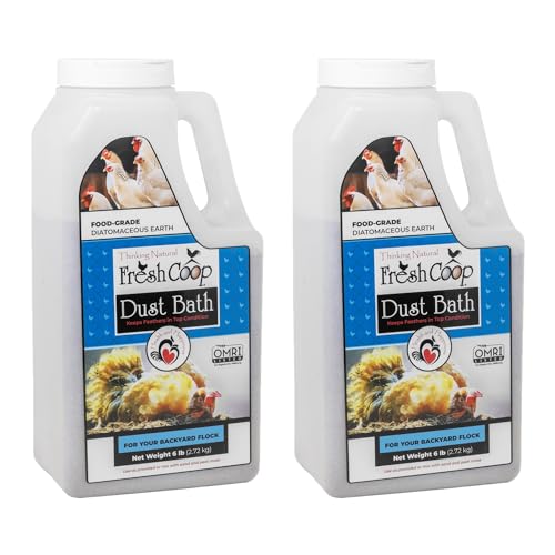 Progressive Planet Fresh Coop Dust Bath, 6lb Jug (Pack of 2) - Food-Grade Diatomaceous Earth & Calcium Montmorillonite Clay - Supports Healthy Feathers, Reduces Boredom & Encourages Dust Bathing - size: 6lbs - 2 Pack