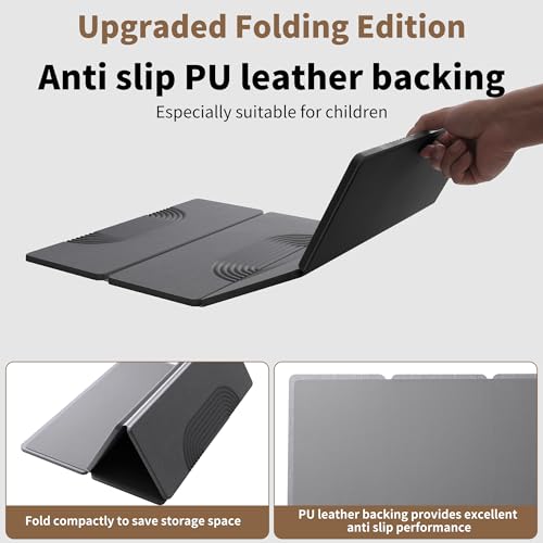 Large Stone Dish Drying Mat for Kitchen Counter,Collapsable Stone Dish Drying Mat with Diatomaceous Earth for Quick Drying-Ultra Absorbent-Eco-Friendly,Foldable-23.6"×15.7" Dark Gray Curved Grooves - color: HXTY-Dark Grey