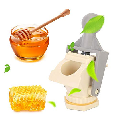 Honey Gate Valve with Ergonomic Ball Handle Durable Plastic Bee Honey Tap Beekeeping Bottling Tool for Honey Extractor Equipment Honey Bucket Accessories