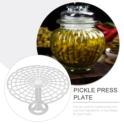 VOSAREA Pickle Jar Press Plate Reusable Fermentation Jar Vegetable Press Wide Mouth Supply for Sauerkraut Kimchi Pickled Foods Prevents Floating 7.87 X 7.48 X 7.48 in