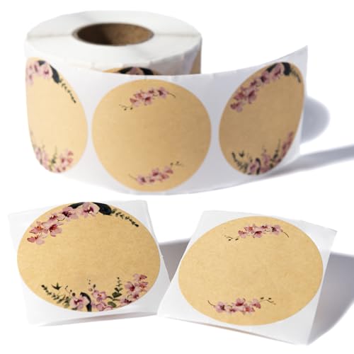 MONEST (500pc/Roll) 2" Stickers for Jars and Lids | Pantry, Mason Jar, Canning, Spice, and Bottle Labels (Pink Orchids 2") - color: Pink Orchids 2"